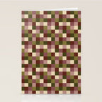 Bold Earthy Checks Pattern - Small V Stationery Card Gallery Image 2