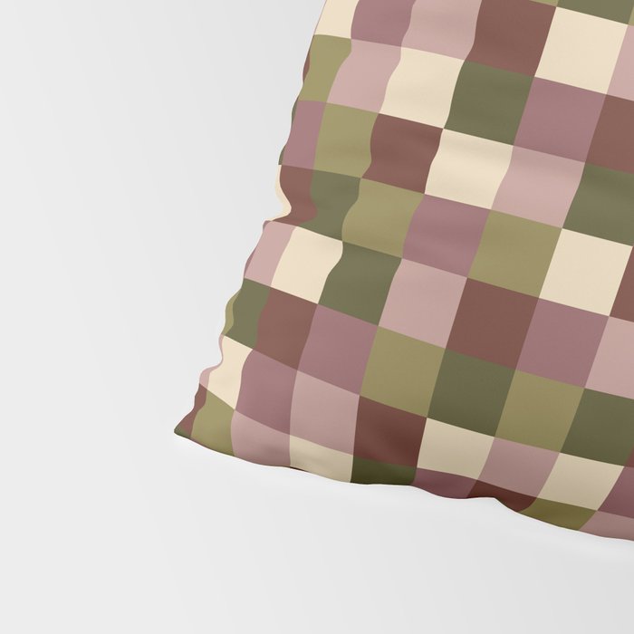 Bold Earthy Checks Pattern - Small V Pillow Sham Gallery Image 4
