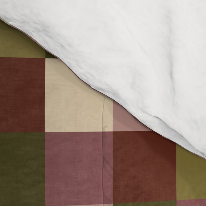 Bold Earthy Checks Pattern - Small V Comforter Gallery Image 4