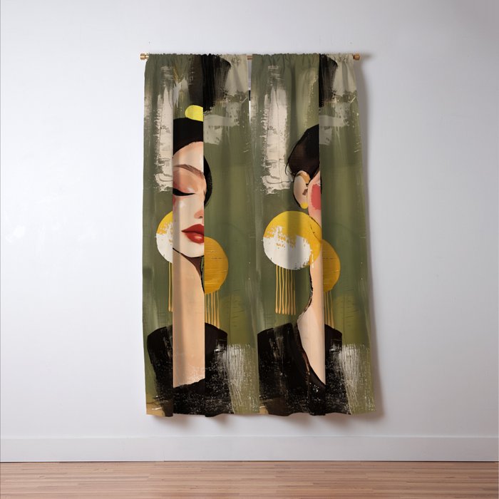 Golden Silence Modern Muse Window Curtain Gallery Image 3