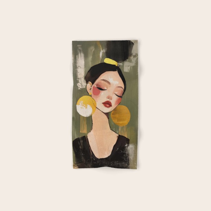 Golden Silence Modern Muse Bath Towel Gallery Image 1