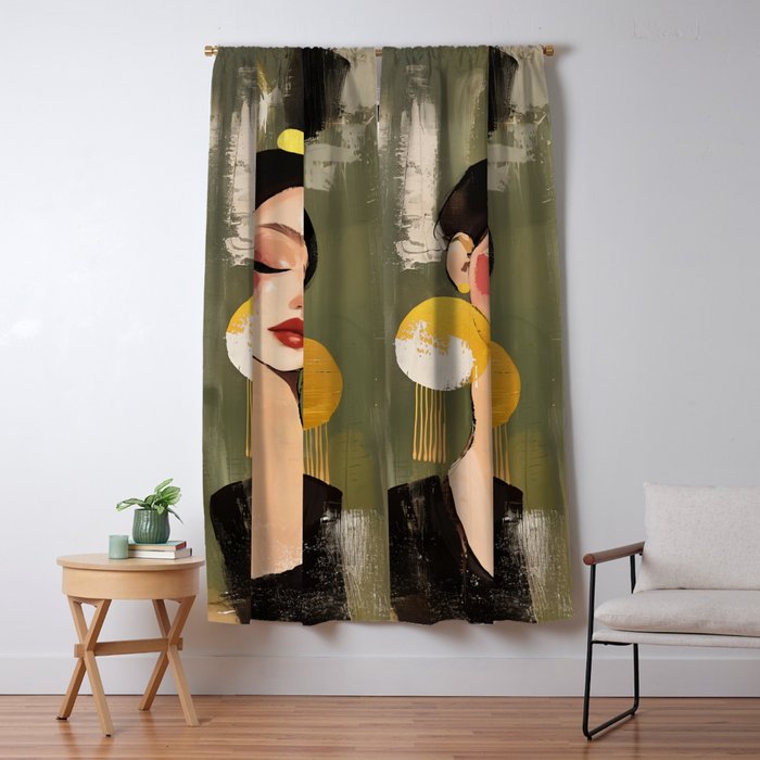 Golden Silence Modern Muse Window Curtain Gallery Image 5
