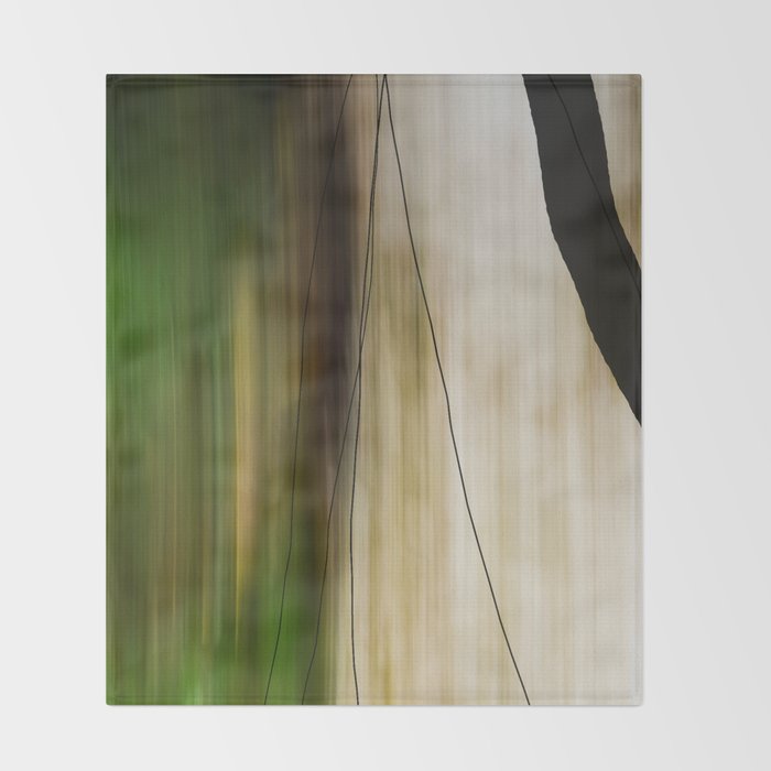 Forest, Water, Lines - abstract nature photograph long explosure Throw Blanket Gallery Image 2