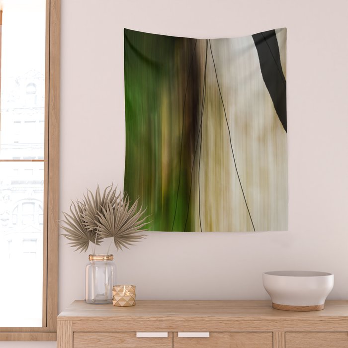 Forest, Water, Lines - abstract nature photograph long explosure Wall Tapestry Gallery Image 2