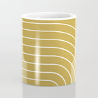 Minimal Arch XLIX Ochre Yellow Modern Geometric Lines Coffee Mug Gallery Image 4