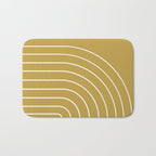 Minimal Arch XLIX Ochre Yellow Modern Geometric Lines Bath Mat Gallery Image 1