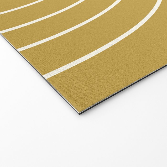 Minimal Arch XLIX Ochre Yellow Modern Geometric Lines Welcome Mat Gallery Image 2