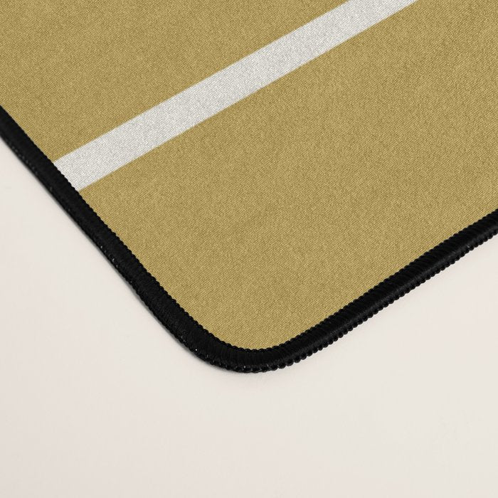 Minimal Arch XLIX Ochre Yellow Modern Geometric Lines Desk Mat Gallery Image 4