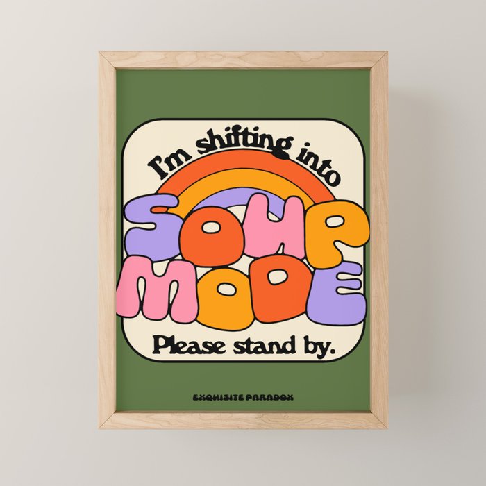 Soup Mode Retro Illustration Mini Art Print Gallery Image 1