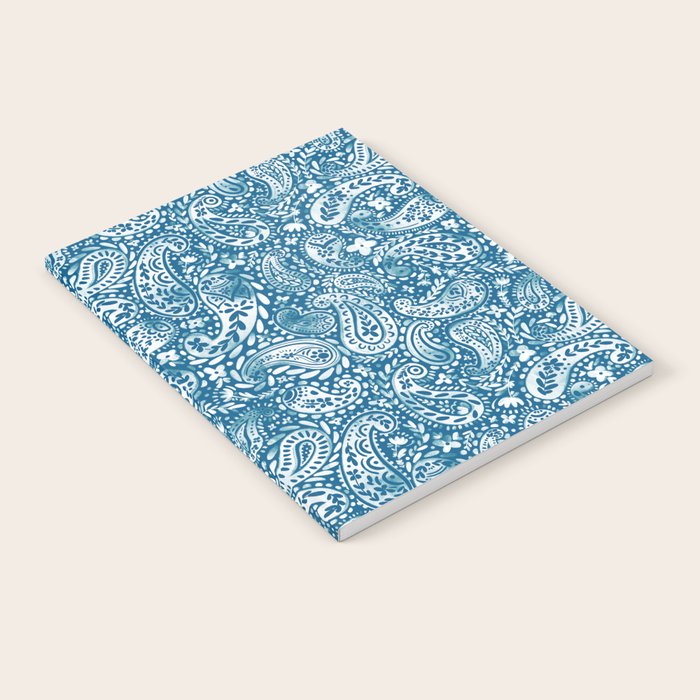 Paisley Indigo Nature Swirls Notebook Gallery Image 2