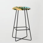 Moroccan Coast Tropical Sunset Scene Stool Gallery Image 1