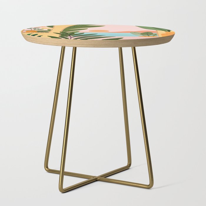Moroccan Coast Tropical Sunset Scene Side Table Gallery Image 1