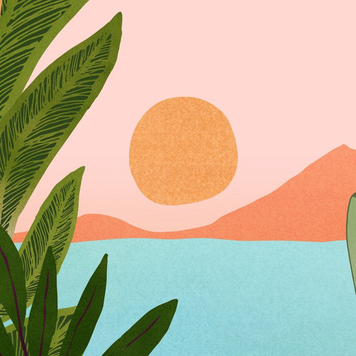 Moroccan Coast Tropical Sunset Scene Coffee Mug Gallery Image 2