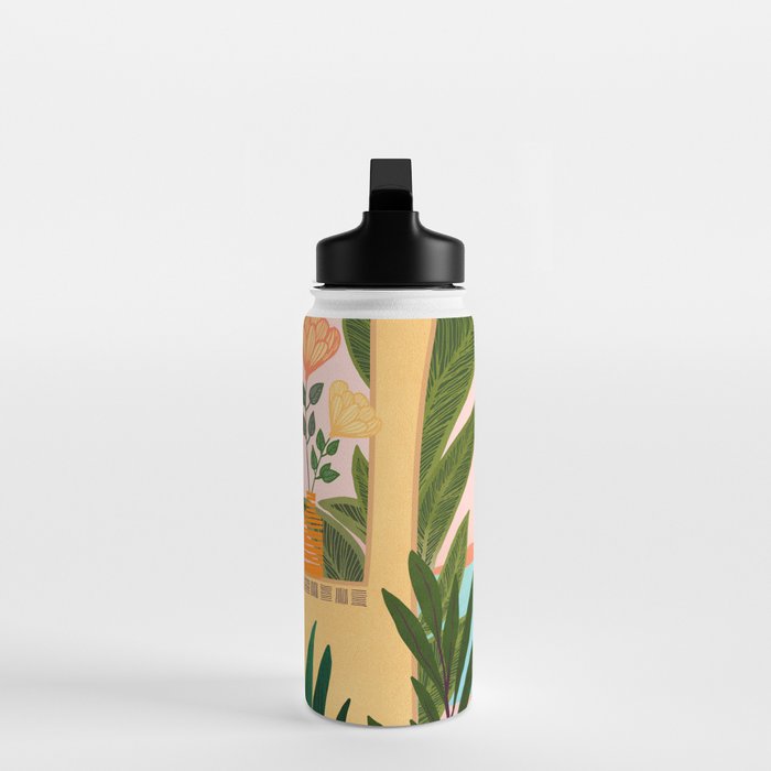 Moroccan Coast Tropical Sunset Scene Water Bottle Gallery Image 3