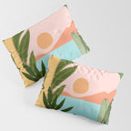 Moroccan Coast Tropical Sunset Scene Pillow Sham Gallery Image 3