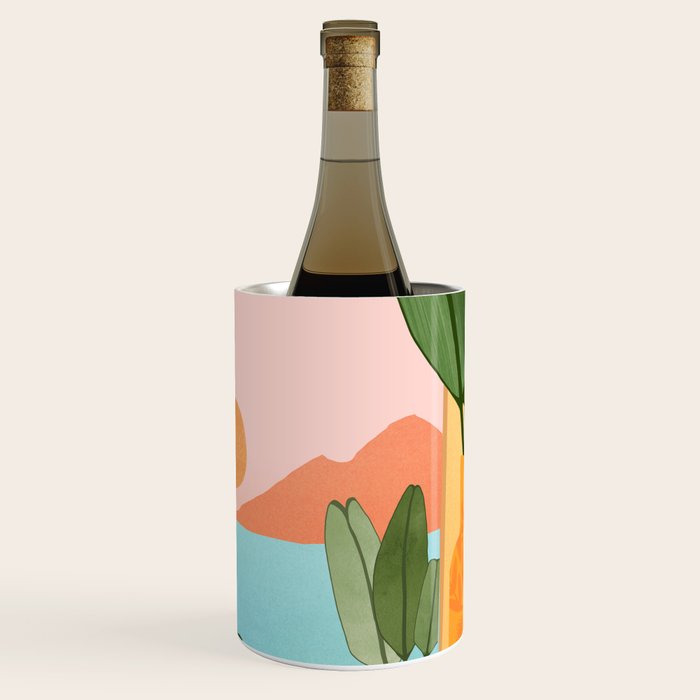 Moroccan Coast Tropical Sunset Scene Wine Chiller Gallery Image 3