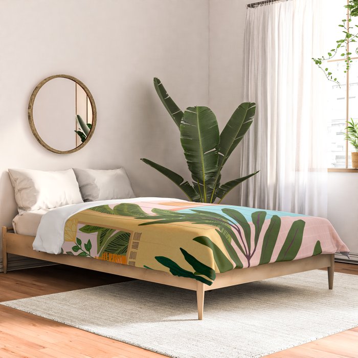 Moroccan Coast Tropical Sunset Scene Comforter Gallery Image 2