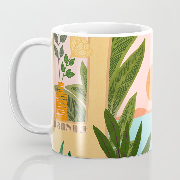 Moroccan Coast Tropical Sunset Scene Coffee Mug Gallery Image 3