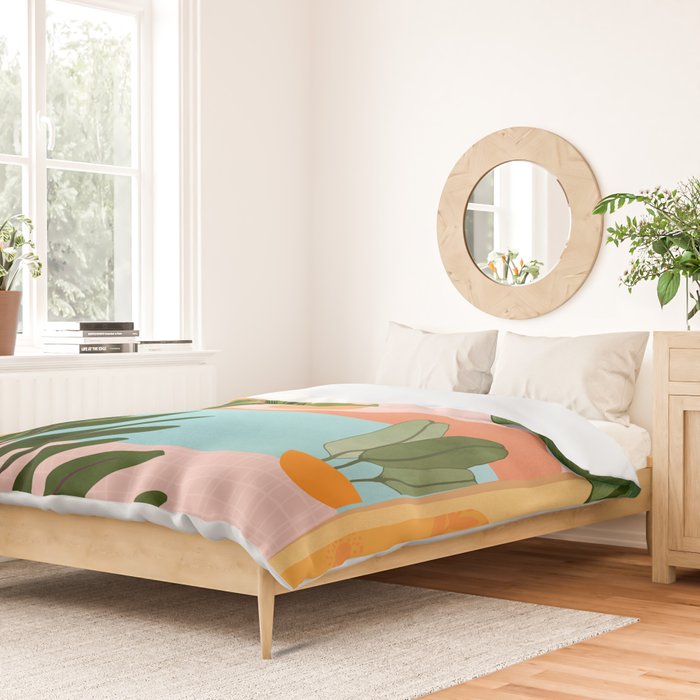 Moroccan Coast Tropical Sunset Scene Duvet Cover Gallery Image 2