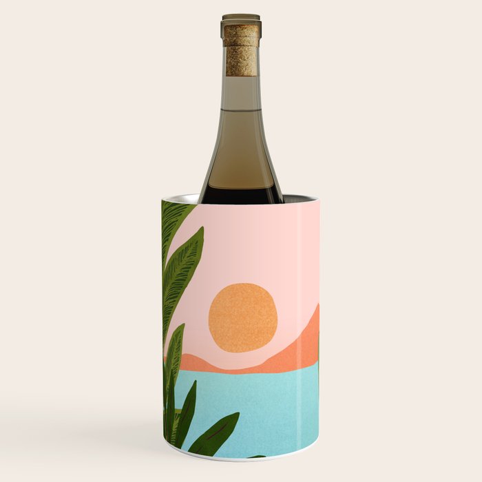 Moroccan Coast Tropical Sunset Scene Wine Chiller Gallery Image 1