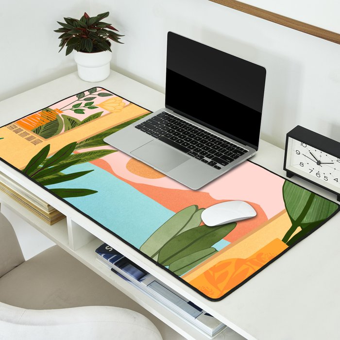 Moroccan Coast Tropical Sunset Scene Desk Mat Gallery Image 2