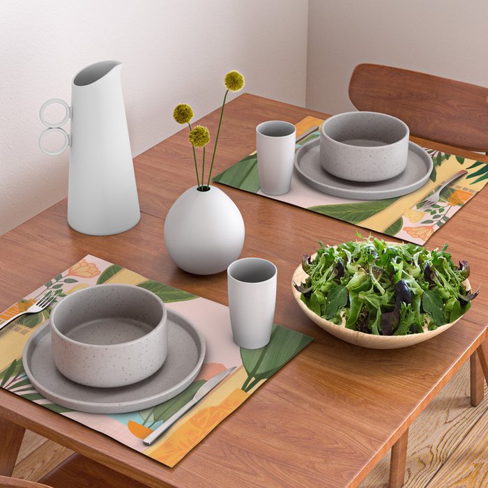 Moroccan Coast Tropical Sunset Scene Placemat Gallery Image 2