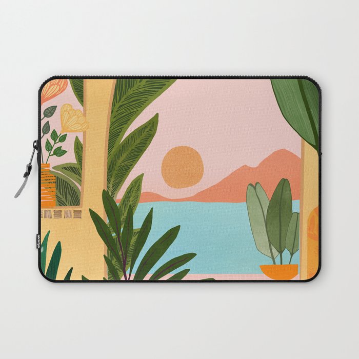 Moroccan Coast Tropical Sunset Scene Laptop Sleeve Gallery Image 1