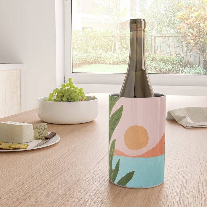 Moroccan Coast Tropical Sunset Scene Wine Chiller Gallery Image 4