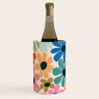 Retro Fun Floral - Rainbow color Wine Chiller Gallery Image 2