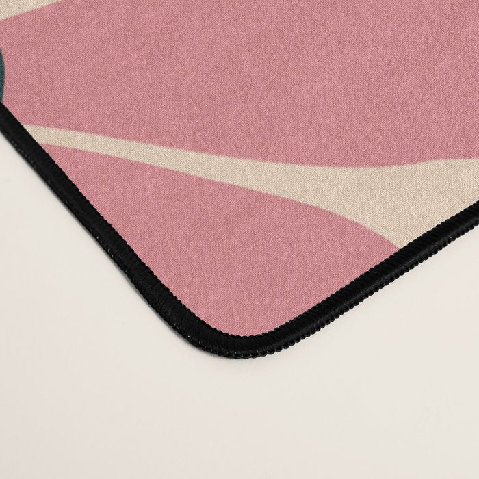 Retro Fun Floral - Rainbow color Desk Mat Gallery Image 4