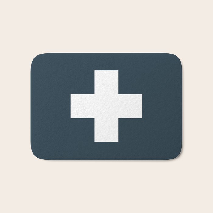 Swiss Cross Storm Bath Mat Gallery Image 1