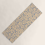 Retro Floral - Indigo  Yoga Mat Gallery Image 1