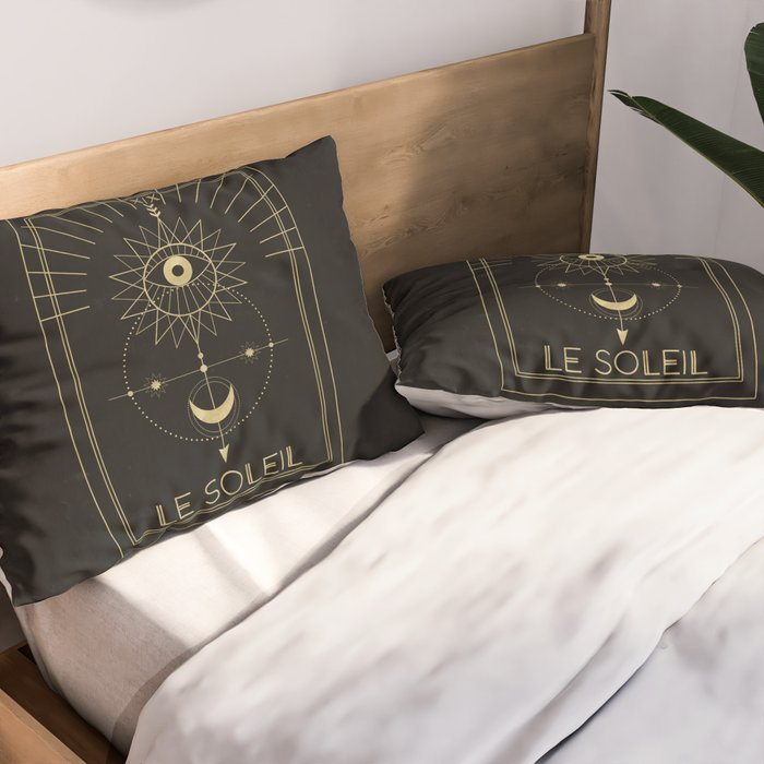 Le Soleil or The Sun Tarot Pillow Sham Gallery Image 2