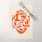 Orange Samurai Wrapping Paper Gallery Image 1