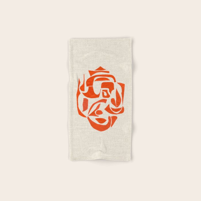 Orange Samurai Bath Towel Gallery Image 1
