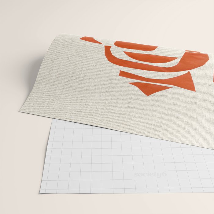 Orange Samurai Wrapping Paper Gallery Image 2