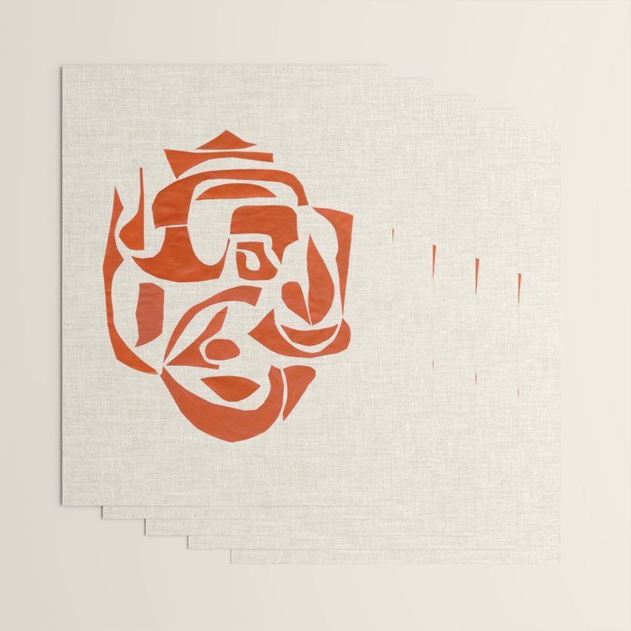 Orange Samurai Wrapping Paper Gallery Image 3