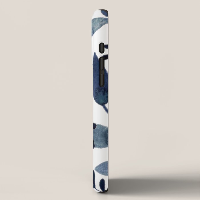 Watercolor branches - indigo iPhone Case Gallery Image 2