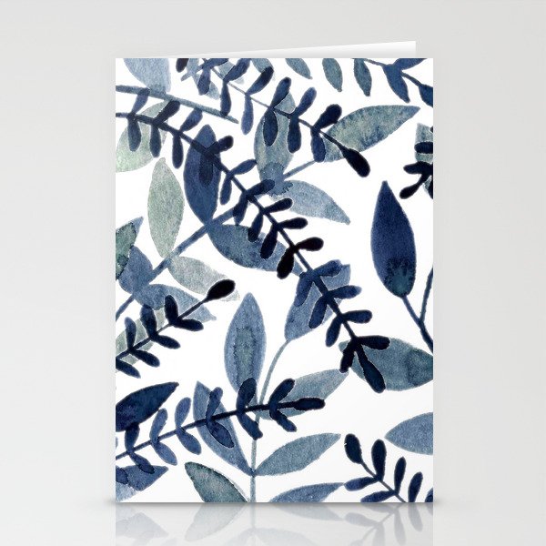 Watercolor branches - indigo Stationery Card Gallery Image 2
