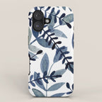 Watercolor branches - indigo iPhone Case Gallery Image 1