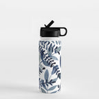Watercolor branches - indigo Water Bottle Gallery Image 1