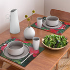 RED GERANIUMS GREEN GARDEN ART Placemat Gallery Image 2