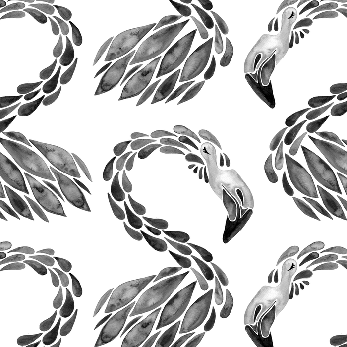 Miami Flamingo - Black Ink Coffee Mug Gallery Image 2