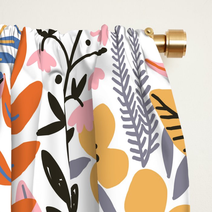 Colorful Jungle Garden Window Curtain Gallery Image 2