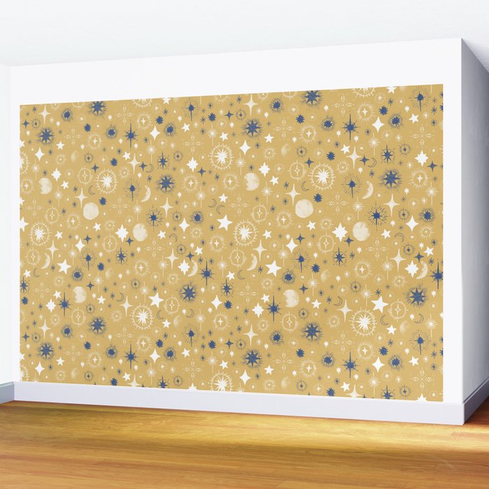 Illuminated star sky A Wall Mural Gallery Image 2