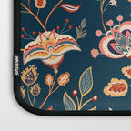 Indian Floral Trail - Deep Navy Blue Laptop Sleeve Gallery Image 3
