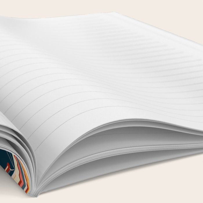 Indian Floral Trail - Deep Navy Blue Notebook Gallery Image 2