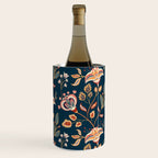 Indian Floral Trail - Deep Navy Blue Wine Chiller Gallery Image 3