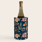 Indian Floral Trail - Deep Navy Blue Wine Chiller Gallery Image 2