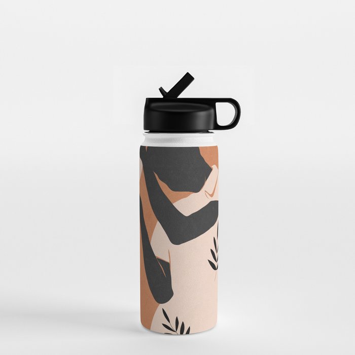 Minimal Abstract Art Sunset Girl 5 Water Bottle Gallery Image 1
